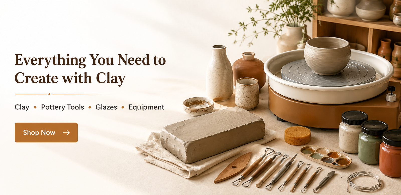 Pottery supplies in India - clay and pottery tools